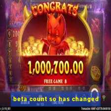 beta count so has changed